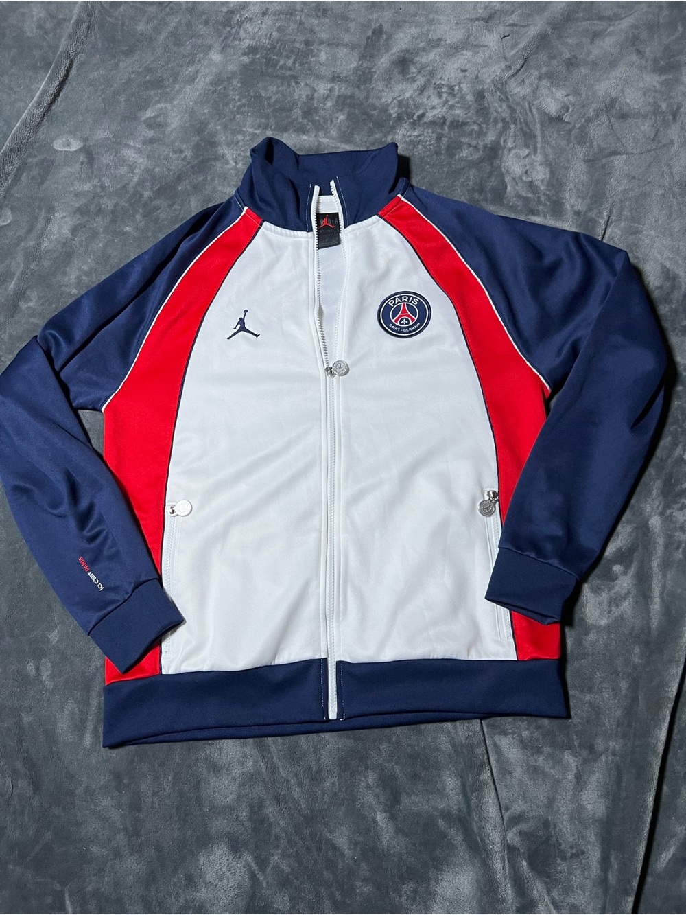 Jordan Paris Saint German Track Jacket Full Zip Logo Soccer Football PSG Size M